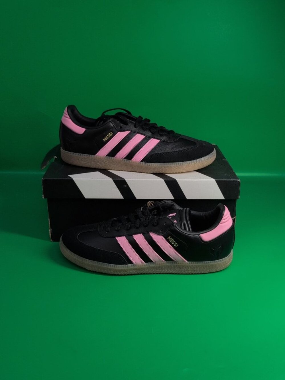 Adidas Samba Messi Sneakers Men's Athletic Shoes US 9 Black Gold Metallic JP7845